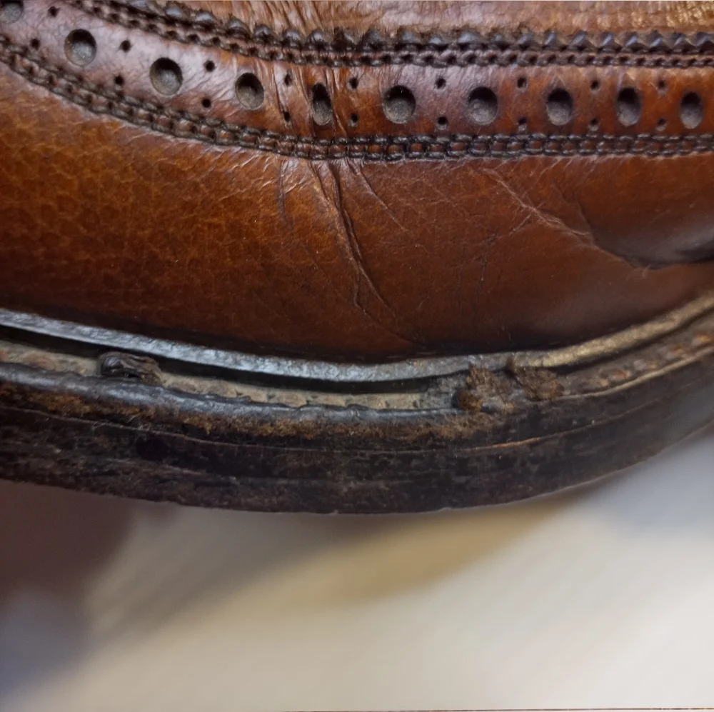 Vintage Florsheim Imperial Wingtip Leather Oxfords Sz 10.5